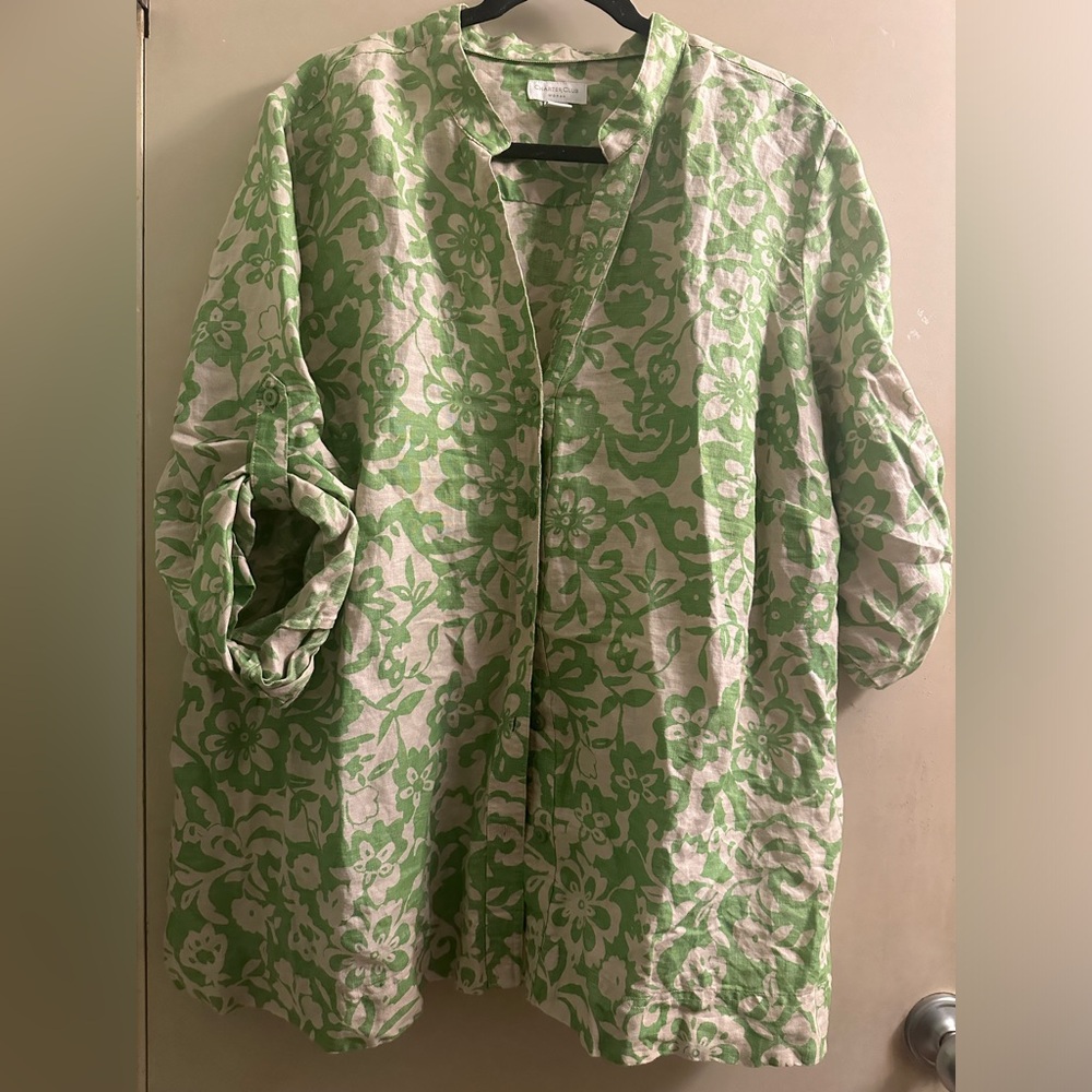 Charter club Women’s Linen Blouse, 24W